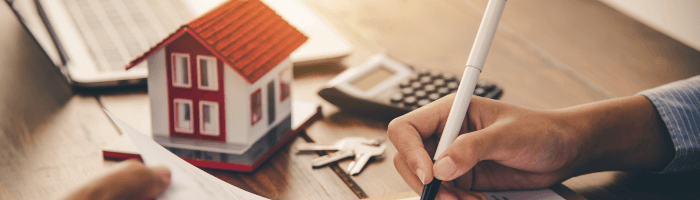 Couple reviewing mortgage documents